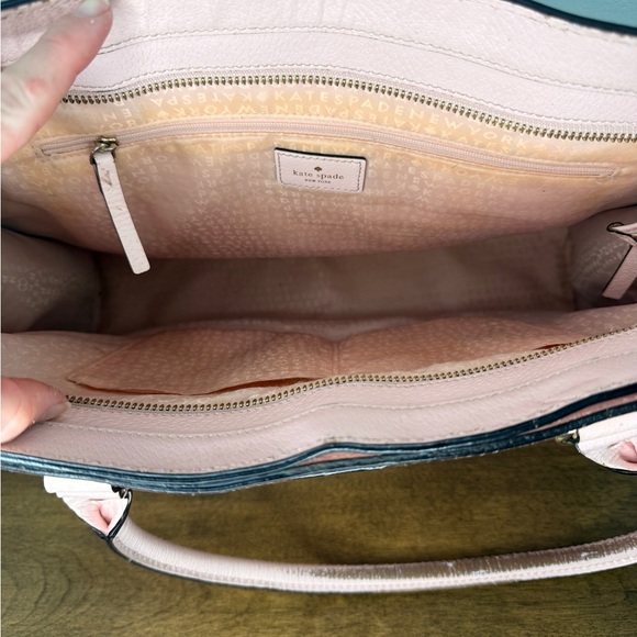 Kate Spade New York Pink Leather Tote Bag – Structured Shoulder Purse - Picture 8 of 12